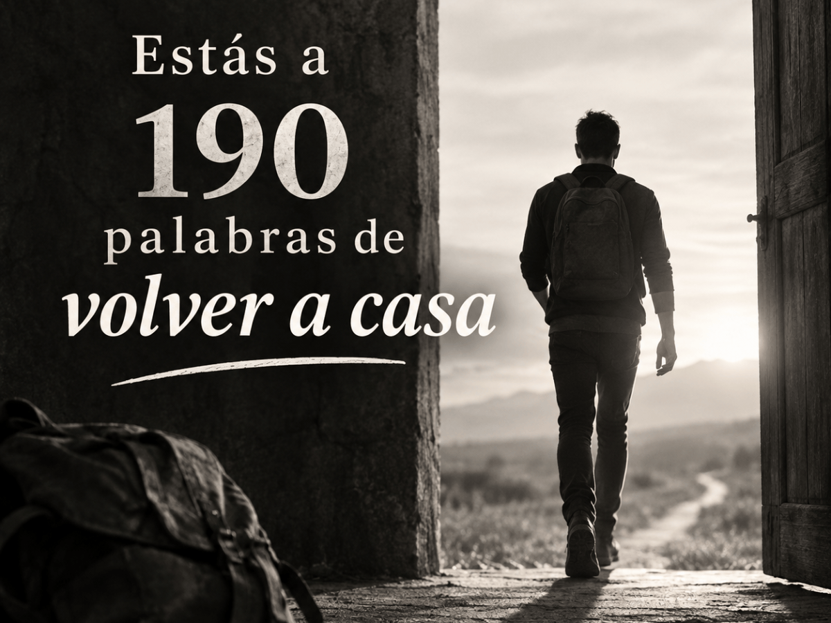 Estás a 190 palabras de volver a&nbsp;casa